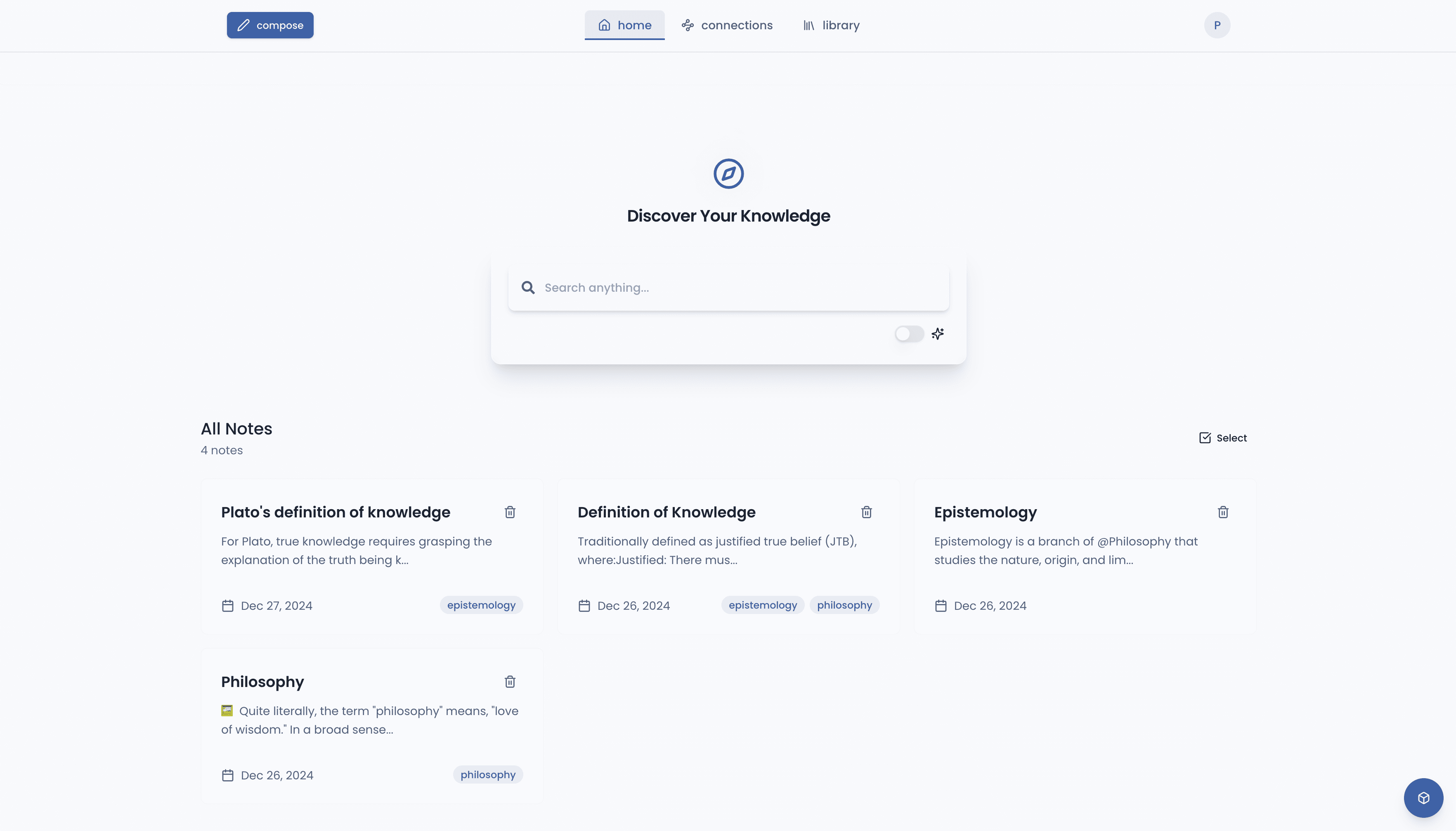 nebriq's intuitive writing workspace interface